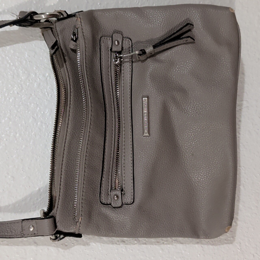 gray crossbody bag